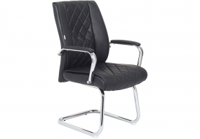 Cadeira-Diretor-fixa-BLM 720 F-pé-sky-com-braços-preta-HS-Móveis7